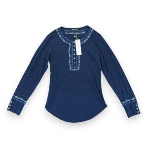 NWT Urban CoCo Women's Long Sleeve‎ Boho Shirt Embroidered Top Size Small